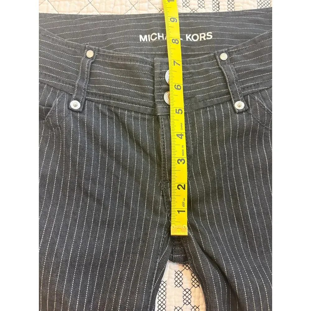 Michael Kors Low Rise Wide Leg Dark Gray Denim Size 2p